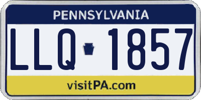 PA license plate LLQ1857