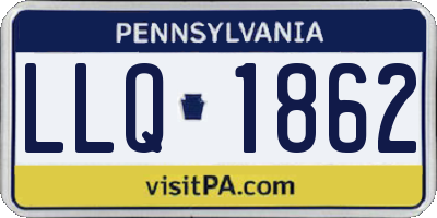PA license plate LLQ1862