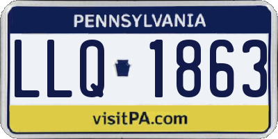 PA license plate LLQ1863