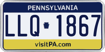 PA license plate LLQ1867