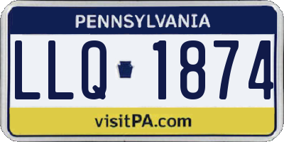 PA license plate LLQ1874