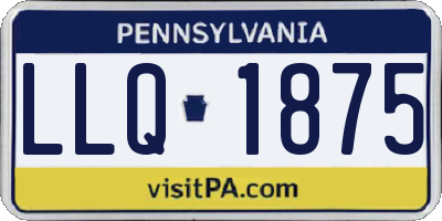PA license plate LLQ1875
