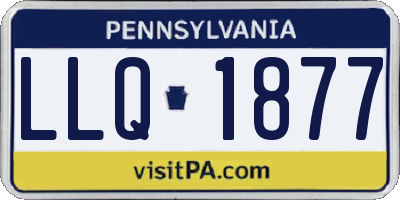 PA license plate LLQ1877