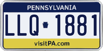 PA license plate LLQ1881