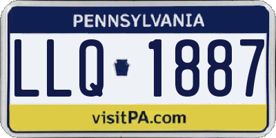 PA license plate LLQ1887