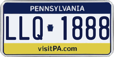 PA license plate LLQ1888