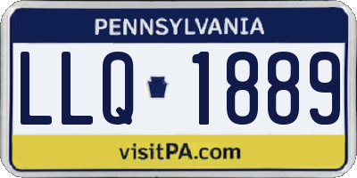 PA license plate LLQ1889
