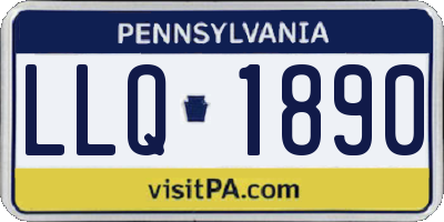 PA license plate LLQ1890