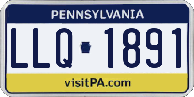 PA license plate LLQ1891