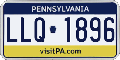 PA license plate LLQ1896