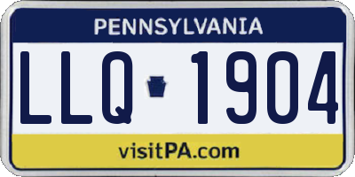 PA license plate LLQ1904