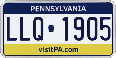 PA license plate LLQ1905