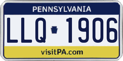 PA license plate LLQ1906