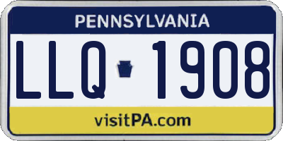 PA license plate LLQ1908