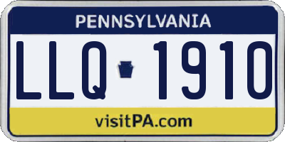 PA license plate LLQ1910