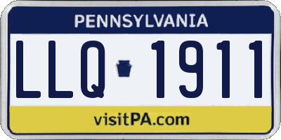 PA license plate LLQ1911
