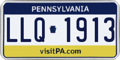 PA license plate LLQ1913