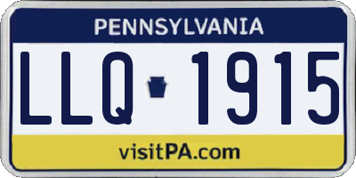 PA license plate LLQ1915