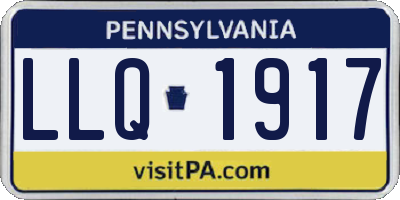 PA license plate LLQ1917