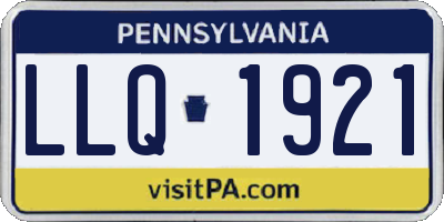 PA license plate LLQ1921