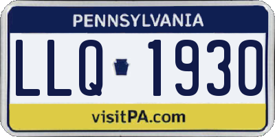 PA license plate LLQ1930