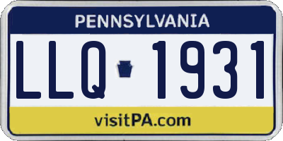 PA license plate LLQ1931