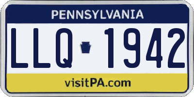 PA license plate LLQ1942