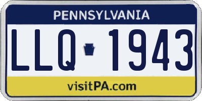 PA license plate LLQ1943