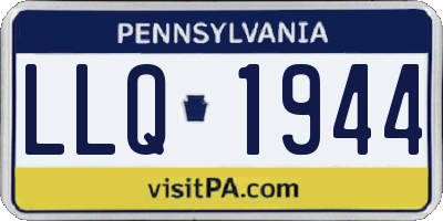 PA license plate LLQ1944