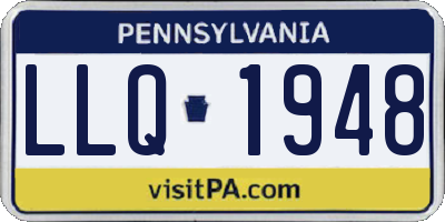 PA license plate LLQ1948
