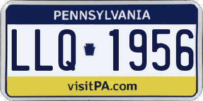 PA license plate LLQ1956