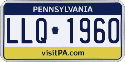 PA license plate LLQ1960