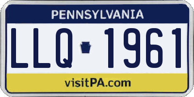 PA license plate LLQ1961