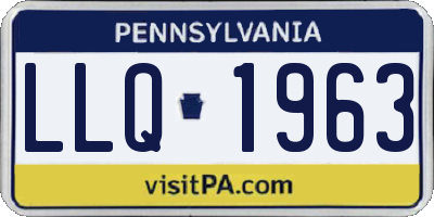 PA license plate LLQ1963