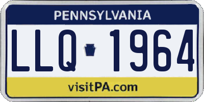 PA license plate LLQ1964