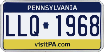 PA license plate LLQ1968