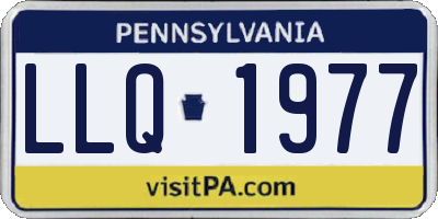 PA license plate LLQ1977