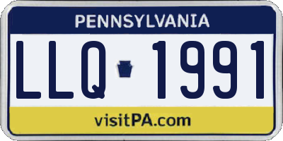 PA license plate LLQ1991