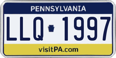 PA license plate LLQ1997