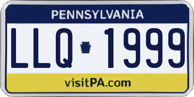 PA license plate LLQ1999