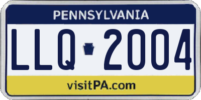 PA license plate LLQ2004