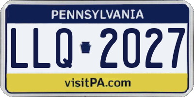 PA license plate LLQ2027