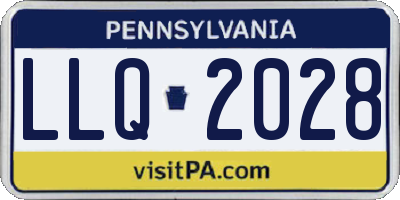PA license plate LLQ2028