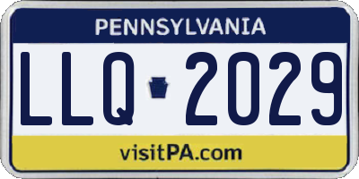 PA license plate LLQ2029