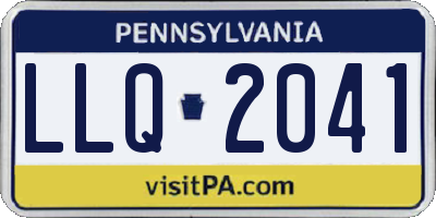PA license plate LLQ2041