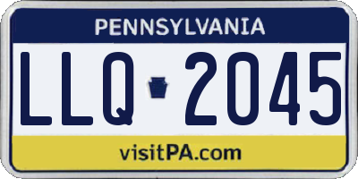 PA license plate LLQ2045