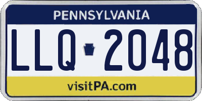 PA license plate LLQ2048