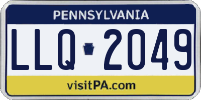 PA license plate LLQ2049