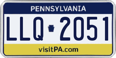 PA license plate LLQ2051