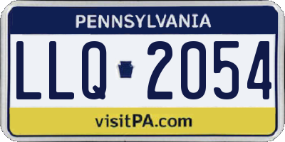 PA license plate LLQ2054